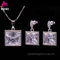 Square Design Stone Fashion Zircon Jewelry Sets